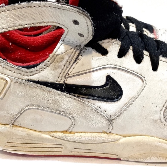 Vintage 90s NIKE FLIGHT High Top Sneakers - Kid's Size 11.5 - Picture 8 of 12